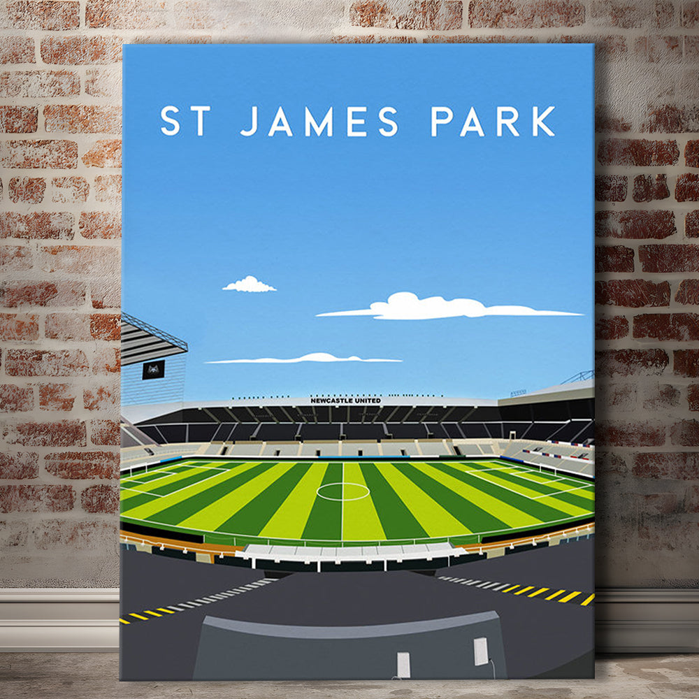 St James' Park Stadium, Newcastle Football Stadium Wall Art Print, Soccer Decor, Canvas Prints Wall Art, Man Cave Decor