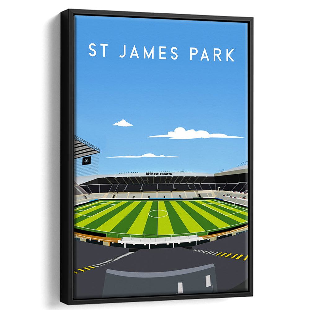 St James' Park Stadium, Newcastle Football Stadium Wall Art Print, Soccer Decor, Framed Canvas Prints Wall Art