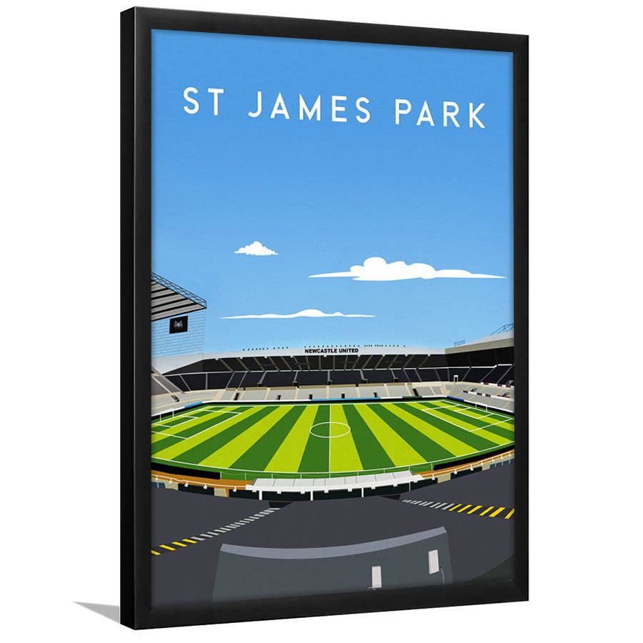 St James' Park Stadium, Newcastle Football Stadium Wall Art Print, Soccer Decor, Framed Art Prints Wall Decor