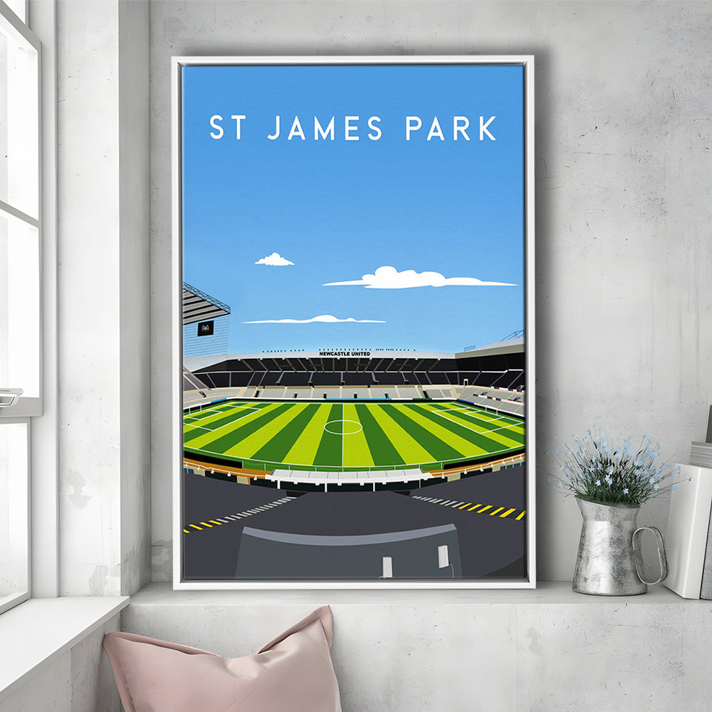 St James' Park Stadium, Newcastle Football Stadium Wall Art Print, Soccer Decor, Framed Canvas Prints Wall Art