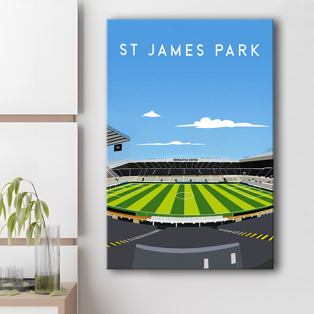 St James' Park Stadium, Newcastle Football Stadium Wall Art Print, Soccer Decor, Canvas Prints Wall Art, Man Cave Decor