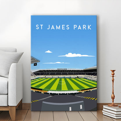 St James' Park Stadium, Newcastle Football Stadium Wall Art Print, Soccer Decor, Canvas Prints Wall Art, Man Cave Decor