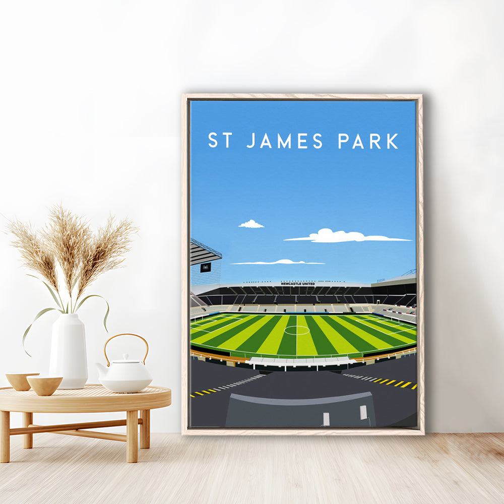 St James' Park Stadium, Newcastle Football Stadium Wall Art Print, Soccer Decor, Framed Canvas Prints Wall Art