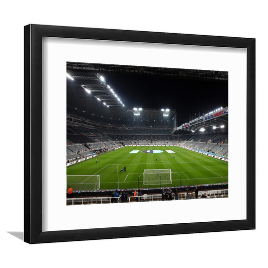 St James's Park Stadium, Stadium Canvas, Sport Art, Gift for him, White Border Framed Art Print Wall Decor