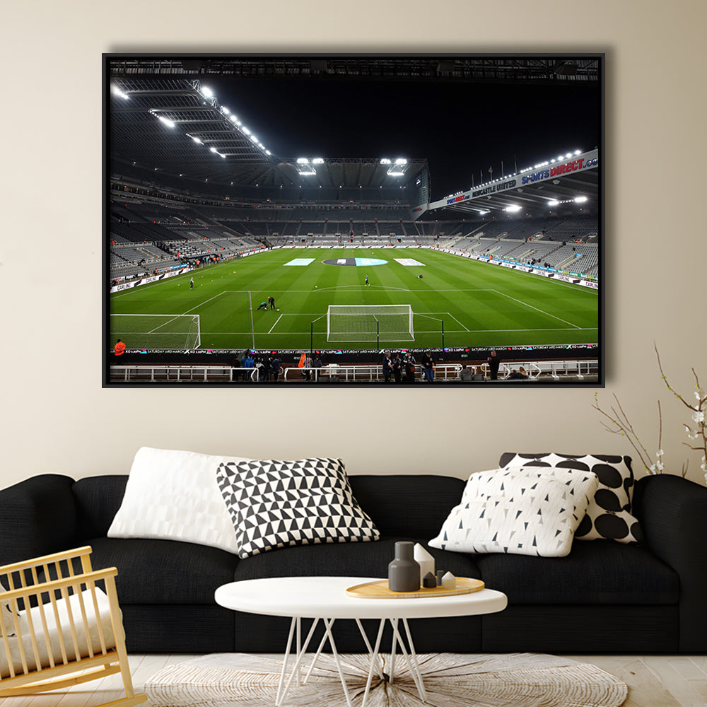 St James's Park Stadium, Stadium Canvas, Sport Art, Framed Canvas Print Wall Art, Floating Frame