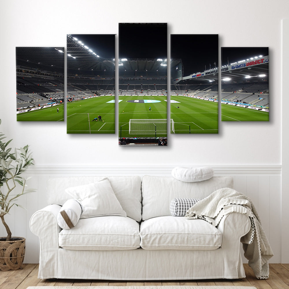St James's Park Stadium, Stadium Canvas, Sport Art, Gift for him, 5 Panel, Large Canvas, Canvas Print Wall Art
