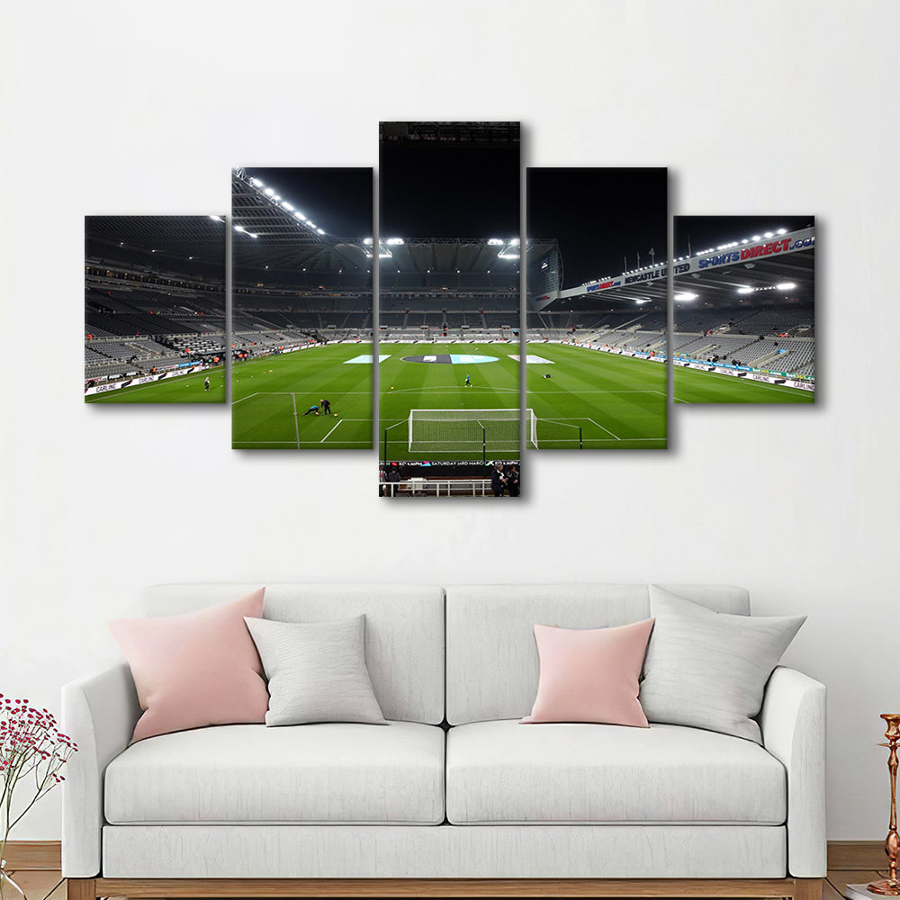 St James's Park Stadium, Stadium Canvas, Sport Art, Gift for him, 5 Panel, Large Canvas, Canvas Print Wall Art