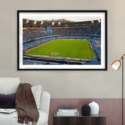 Stadio Olimpico, Stadium Canvas, Sport Art, Fan Gifts, White Border Framed Art Print Wall Decor
