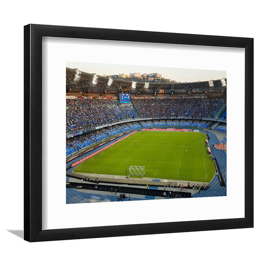 Stadio Olimpico, Stadium Canvas, Sport Art, Fan Gifts, White Border Framed Art Print Wall Decor