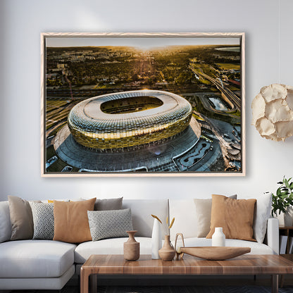Stadion Energa Gdansk, Stadium Canvas, Sport Art, Framed Canvas Print Wall Art, Floating Frame