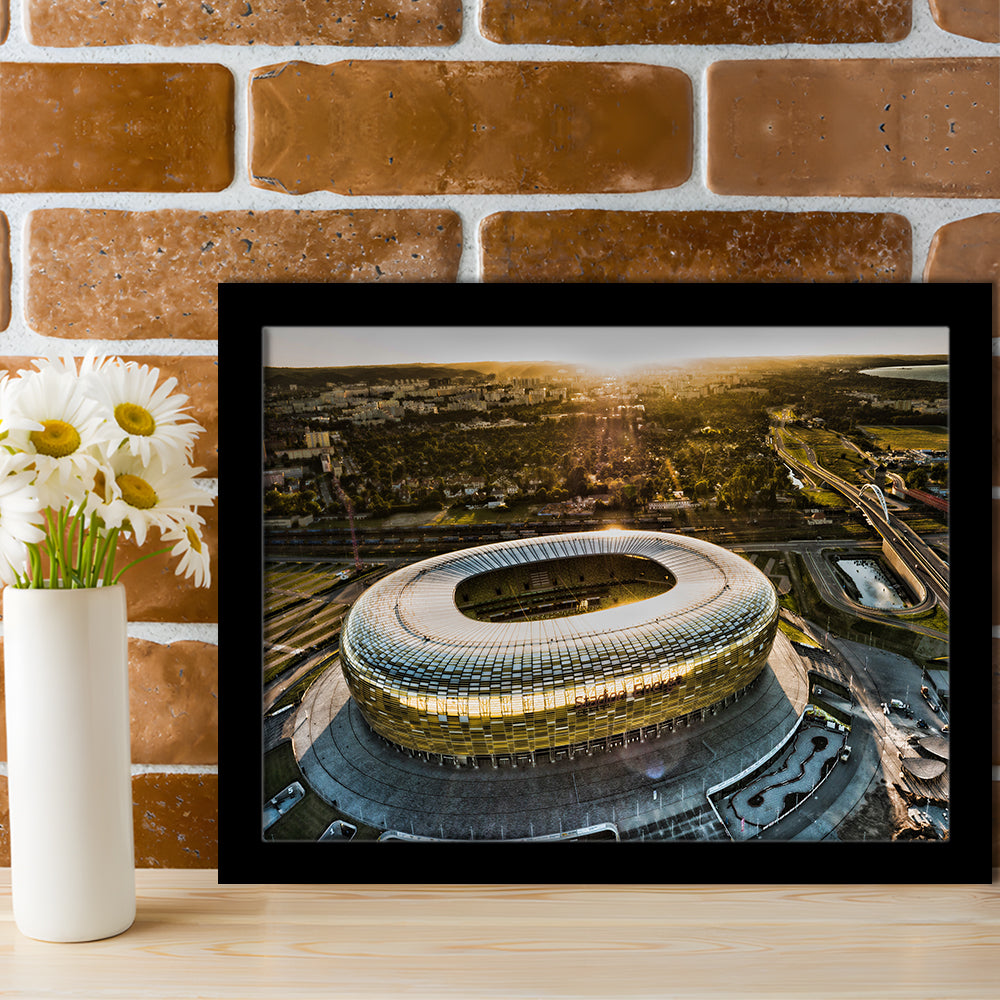 Stadion Energa Gdansk, Stadium Canvas, Sport Art, Gift for him, Framed Art Print Wall Decor, Picture Framed