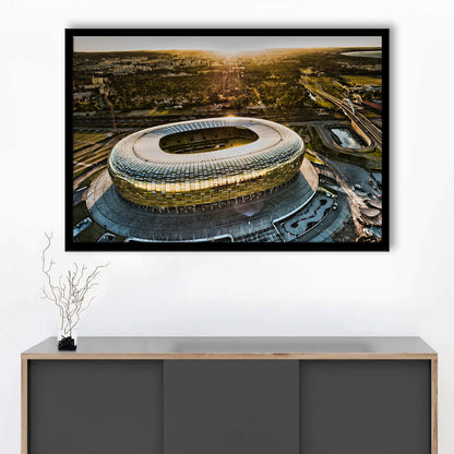 Stadion Energa Gdansk, Stadium Canvas, Sport Art, Gift for him, Framed Art Print Wall Decor, Picture Framed
