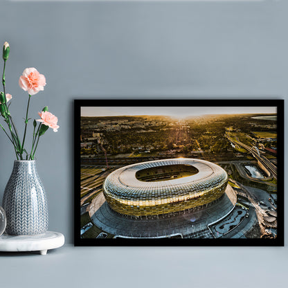 Stadion Energa Gdansk, Stadium Canvas, Sport Art, Gift for him, Framed Art Print Wall Decor, Picture Framed
