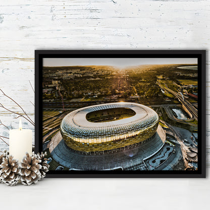 Stadion Energa Gdansk, Stadium Canvas, Sport Art, Framed Canvas Print Wall Art, Floating Frame