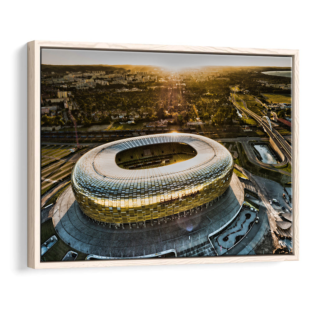 Stadion Energa Gdansk, Stadium Canvas, Sport Art, Framed Canvas Print Wall Art, Floating Frame