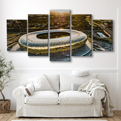 Stadion Energa Gdansk, Stadium Canvas, Sport Art, Gift for him, 5 Panel, Large Canvas, Canvas Print Wall Art