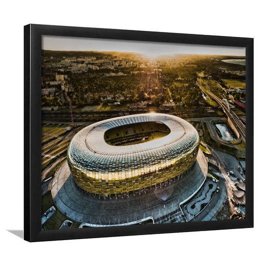 Stadion Energa Gdansk, Stadium Canvas, Sport Art, Gift for him, Framed Art Print Wall Decor, Picture Framed