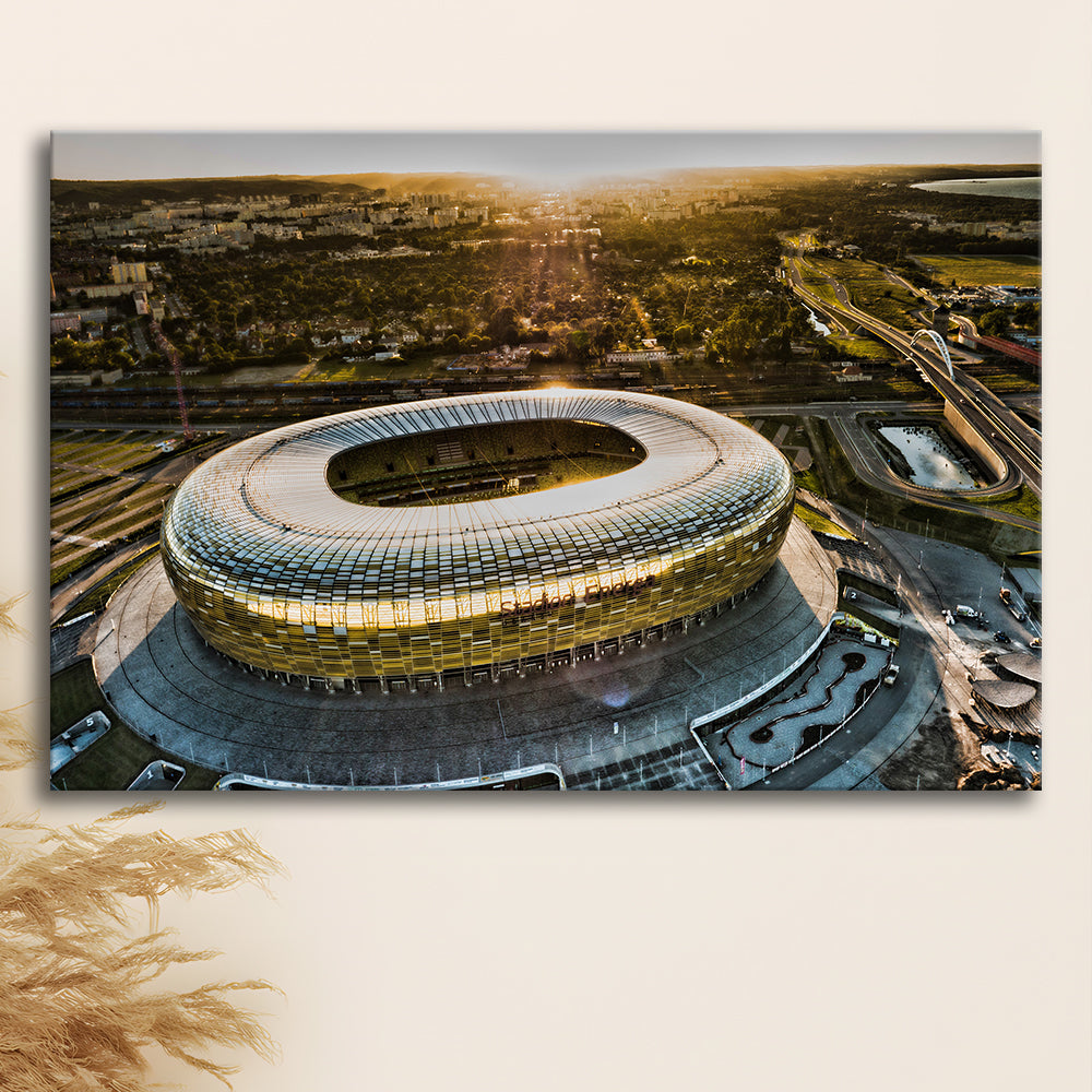 Stadion Energa Gdansk, Stadium Canvas, Sport Art, Gift for him, Man Cave Decor, Art Print, Canvas Print Wall Art