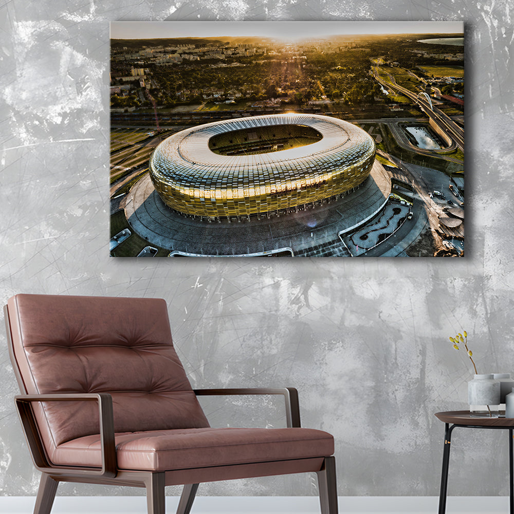 Stadion Energa Gdansk, Stadium Canvas, Sport Art, Gift for him, Man Cave Decor, Art Print, Canvas Print Wall Art