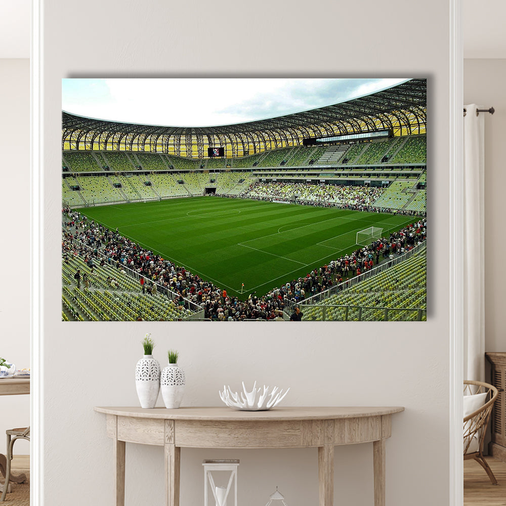 Stadium Arena Energa, Stadium Canvas, Sport Art, Gift for him, Man Cave Decor, Art Print, Canvas Print Wall Art