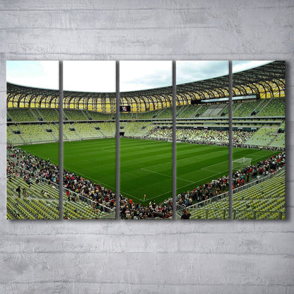 Stadium Arena Energa, Stadium Canvas, Sport Art, 5 Panel B, Extra Large Canvas, Canvas Print Wall Art