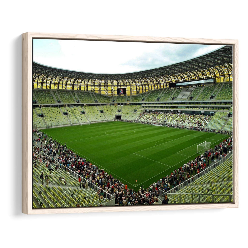 Stadium Arena Energa, Stadium Canvas, Sport Art, Framed Canvas Print Wall Art, Floating Frame