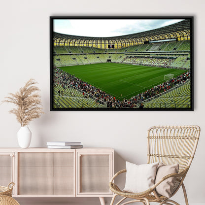Stadium Arena Energa, Stadium Canvas, Sport Art, Framed Canvas Print Wall Art, Floating Frame
