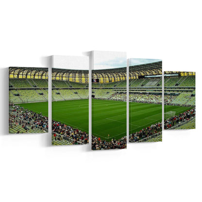Stadium Arena Energa, Stadium Canvas, Sport Art, Gift for him, 5 Panel, Large Canvas, Canvas Print Wall Art