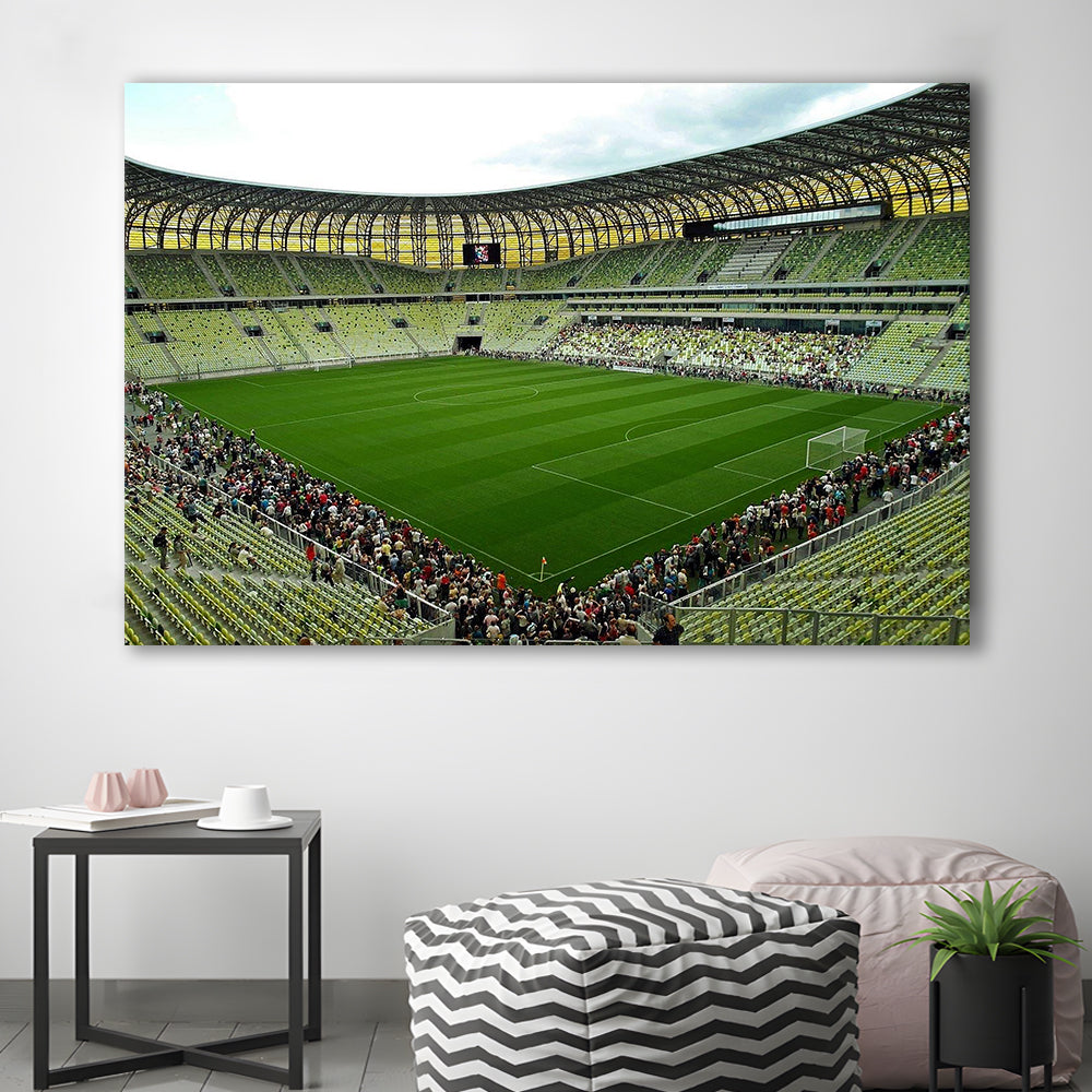 Stadium Arena Energa, Stadium Canvas, Sport Art, Gift for him, Man Cave Decor, Art Print, Canvas Print Wall Art