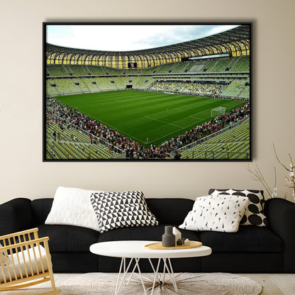 Stadium Arena Energa, Stadium Canvas, Sport Art, Framed Canvas Print Wall Art, Floating Frame