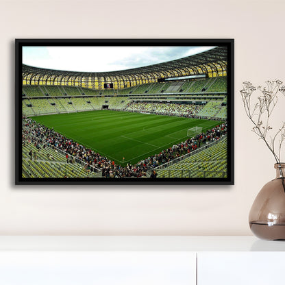 Stadium Arena Energa, Stadium Canvas, Sport Art, Framed Canvas Print Wall Art, Floating Frame