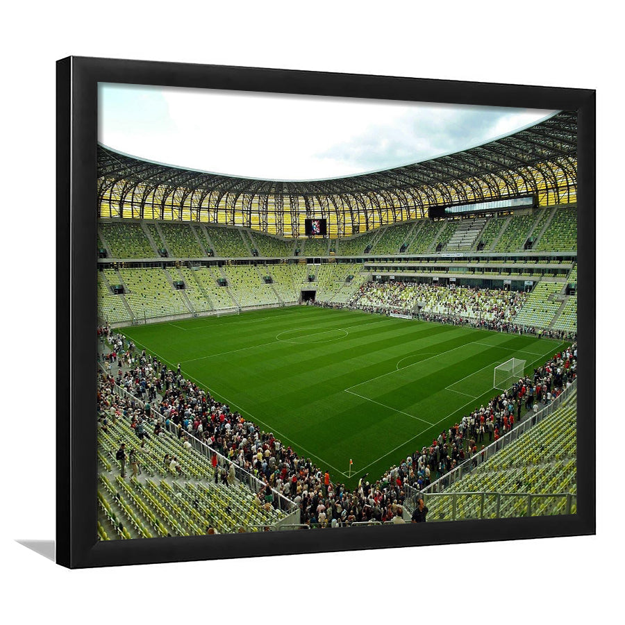 Stadium Arena Energa, Stadium Canvas, Sport Art, Gift for him, Framed Art Print Wall Decor, Picture Framed