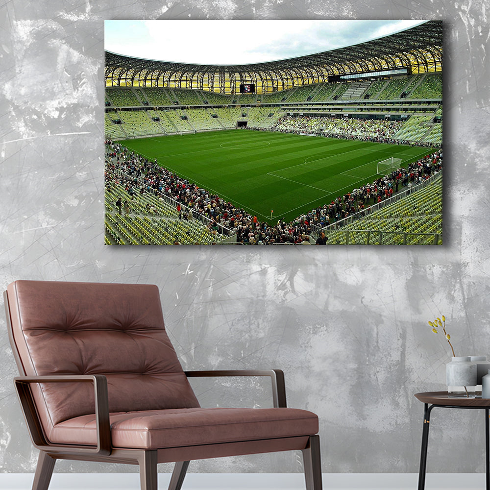 Stadium Arena Energa, Stadium Canvas, Sport Art, Gift for him, Man Cave Decor, Art Print, Canvas Print Wall Art