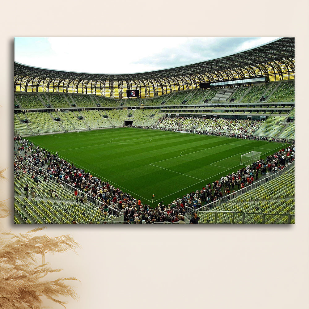 Stadium Arena Energa, Stadium Canvas, Sport Art, Gift for him, Man Cave Decor, Art Print, Canvas Print Wall Art