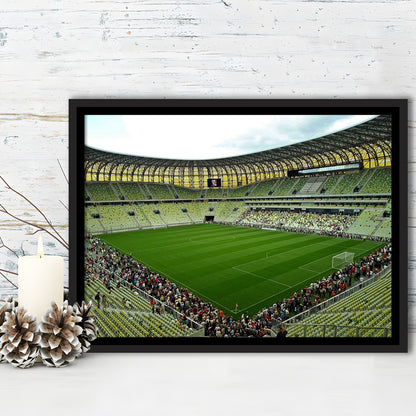 Stadium Arena Energa, Stadium Canvas, Sport Art, Framed Canvas Print Wall Art, Floating Frame