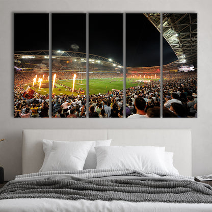 Stadium Australia, Stadium Canvas, Sport Art, 5 Panel B, Extra Large Canvas, Canvas Print Wall Art