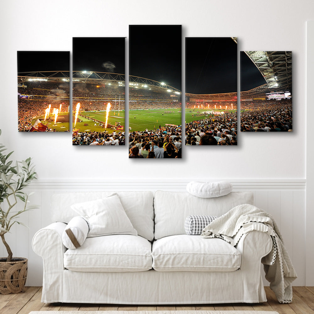 Stadium Australia, Stadium Canvas, Sport Art, Gift for him, 5 Panel, Large Canvas, Canvas Print Wall Art