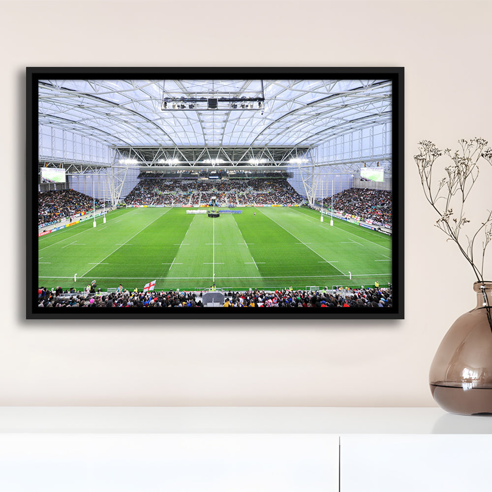 Stadium Forsyth Barr, Stadium Canvas, Sport Art, Framed Canvas Print Wall Art, Floating Frame