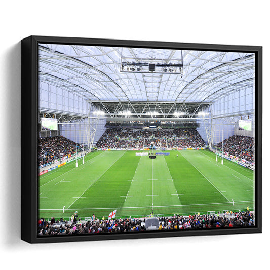 Stadium Forsyth Barr, Stadium Canvas, Sport Art, Framed Canvas Print Wall Art, Floating Frame
