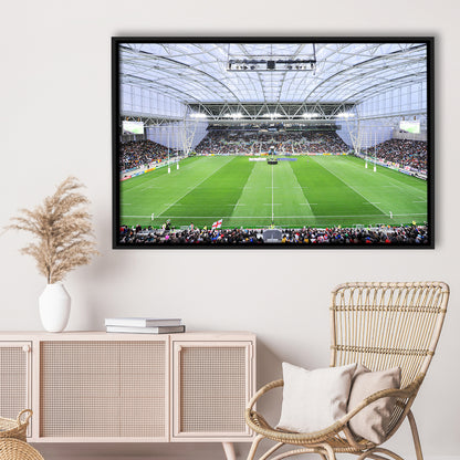 Stadium Forsyth Barr, Stadium Canvas, Sport Art, Framed Canvas Print Wall Art, Floating Frame