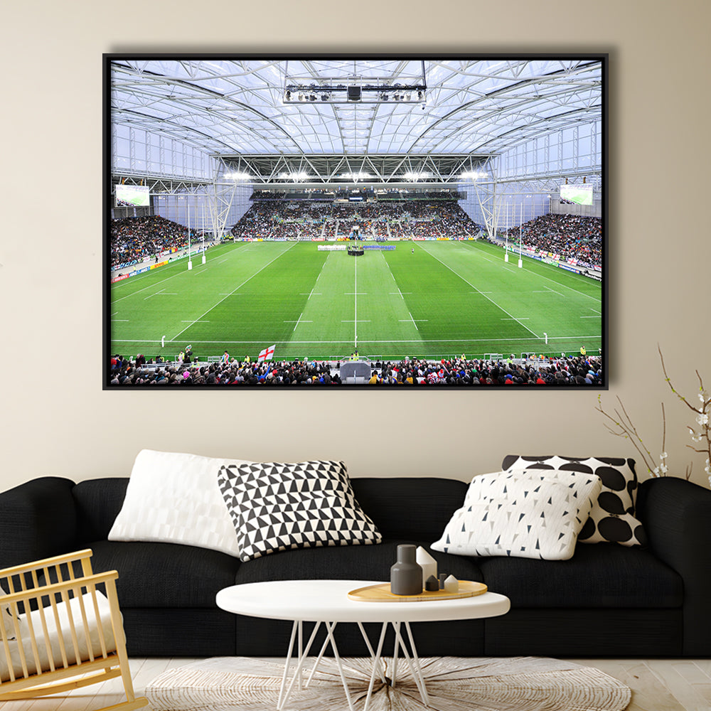 Stadium Forsyth Barr, Stadium Canvas, Sport Art, Framed Canvas Print Wall Art, Floating Frame