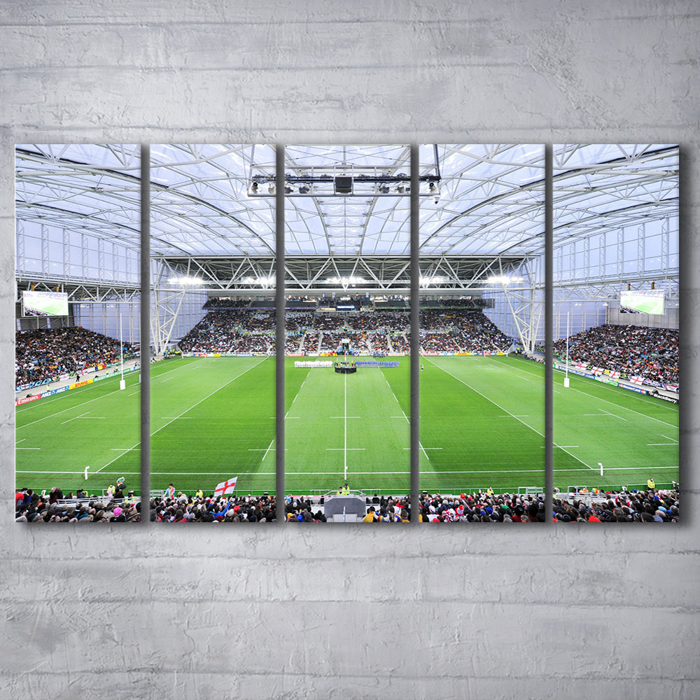 Stadium Forsyth Barr, Stadium Canvas, Sport Art, 5 Panel B, Extra Large Canvas, Canvas Print Wall Art