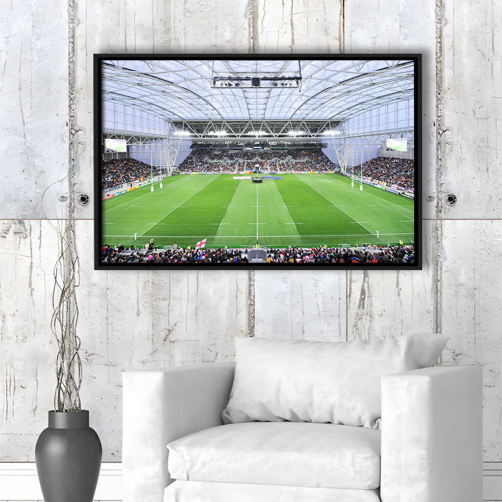 Stadium Forsyth Barr, Stadium Canvas, Sport Art, Framed Canvas Print Wall Art, Floating Frame