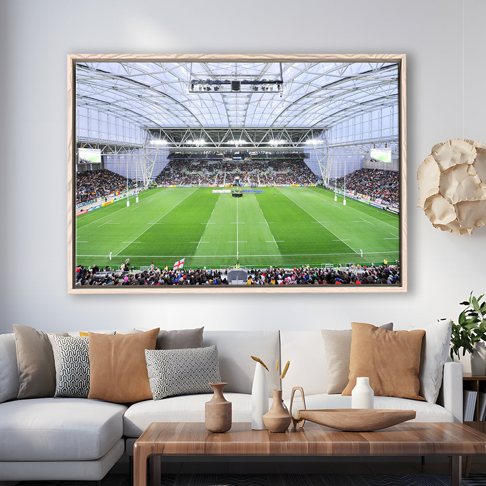 Stadium Forsyth Barr, Stadium Canvas, Sport Art, Framed Canvas Print Wall Art, Floating Frame