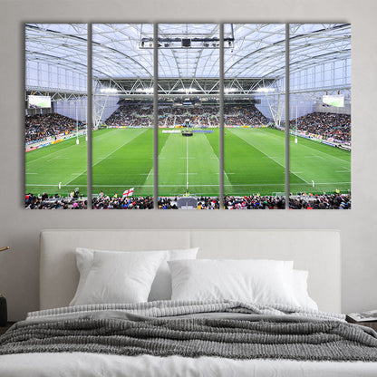 Stadium Forsyth Barr, Stadium Canvas, Sport Art, 5 Panel B, Extra Large Canvas, Canvas Print Wall Art