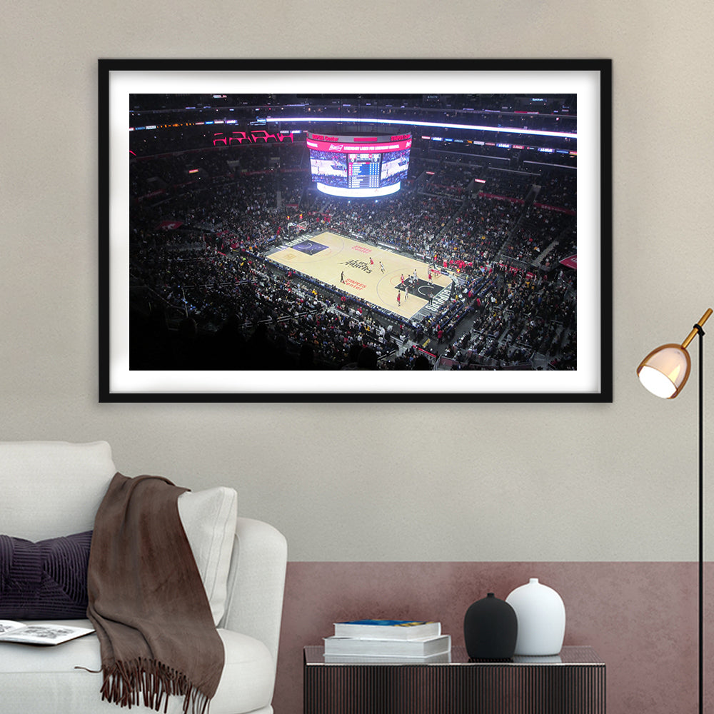 Stadium Journey in Staples, Stadium Canvas, Sport Art, Gift for him, White Border Framed Art Print Wall Decor