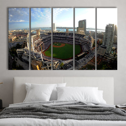 Stadium Petco Park, Stadium Canvas, Sport Art, 5 Panel B, Extra Large Canvas, Canvas Print Wall Art