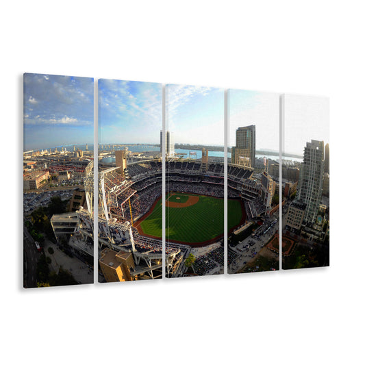 Stadium Petco Park, Stadium Canvas, Sport Art, 5 Panel B, Extra Large Canvas, Canvas Print Wall Art