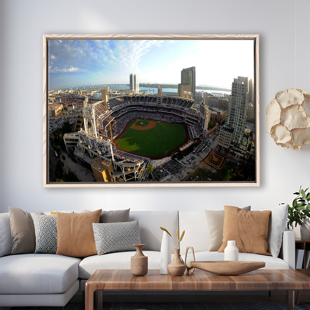 Stadium Petco Park, Stadium Canvas, Sport Art, Framed Canvas Print Wall Art, Floating Frame