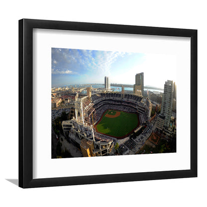 Stadium Petco Park, Stadium Canvas, Sport Art, Gift for him, White Border Framed Art Print Wall Decor